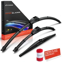 2014-2022 Jeep Cherokee 3pc Beam Windshield Wiper Blades All Season, Quiet, Streak Free A-Premium APWB620