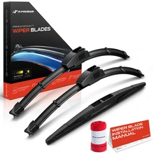 2018-2024 Jeep Wrangler 3pc Beam Windshield Wiper Blades All Season, Quiet, Streak Free A-Premium APWB615