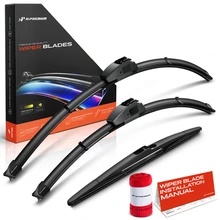 2007-2015 Lincoln MKX 3pc Beam Windshield Wiper Blades All Season, Quiet, Streak Free A-Premium APWB650
