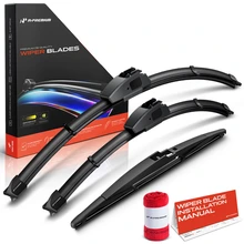 2003-2008 Pontiac Vibe 3pc Beam Windshield Wiper Blades All Season, Quiet, Streak Free A-Premium APWB713
