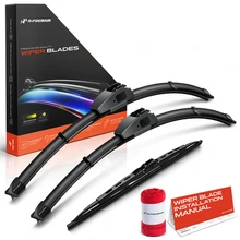 2005-2006 Smart Fortwo 3pc Beam Windshield Wiper Blades All Season, Quiet, Streak Free A-Premium APWB725