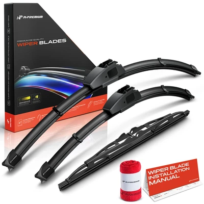 3-Pc 24" + 16" + 11" Windshield Wiper Blades