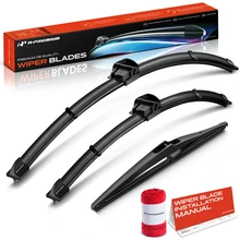 2008-2009 Saturn Astra 3pc Beam Windshield Wiper Blades All Season, Quiet, Streak Free A-Premium APWB729