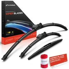 2018-2020 Subaru Crosstrek 3pc Beam Windshield Wiper Blades All Season, Quiet, Streak Free A-Premium APWB732