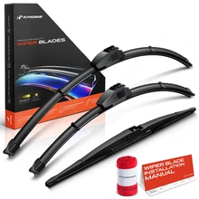 2010-2015 Toyota Prius 3pc Beam Windshield Wiper Blades All Season, Quiet, Streak Free A-Premium APWB756