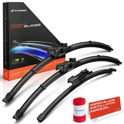 3-Pc 24" + 19" + 11" Windshield Wiper Blades