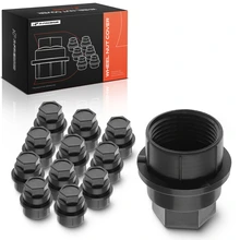 12 Pcs Black Wheel Nut Covers for 1992-1999 GMC K1500 Suburban