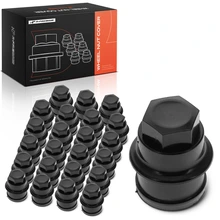 24 Pcs Black Wheel Nut Covers for 2000-2007 GMC Yukon XL 1500