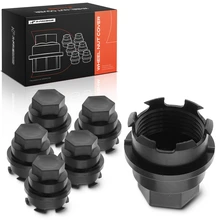 6 Pcs Black Lug Nut Covers for 2001-2003 2005-2006 GMC Sierra 1500 HD