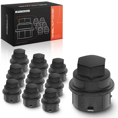 10 Pcs Black Wheel Nut Covers