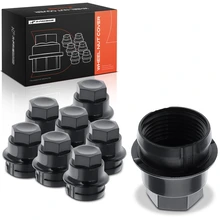 8 Pcs Black Wheel Nut Covers for 2011-2015 Chevrolet Silverado 3500 HD