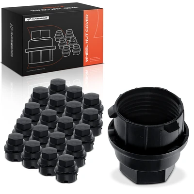 20 Pcs Black Wheel Nut Covers