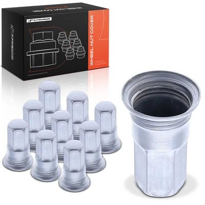 10 Pcs Silver Wheel Lug Nut Covers