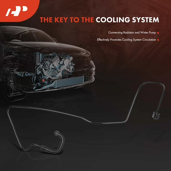 Upper Engine Coolant Pipe Overflow Hose withClamps for Ford Fiesta 2011-2019 1.6L