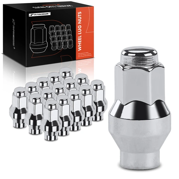 16 Pcs Front & Rear Chrome M10x1.25 Wheel Lug Nut for 2003-2014 Suzuki Quadsport Z400