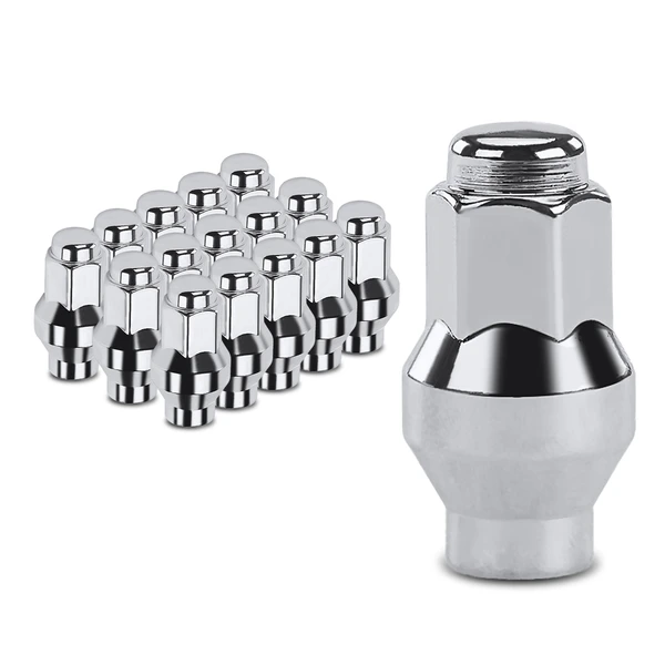 16 Pcs Front & Rear Chrome M10x1.25 Wheel Lug Nut for Arctic Cat 2001-2017 Honda Yamaha