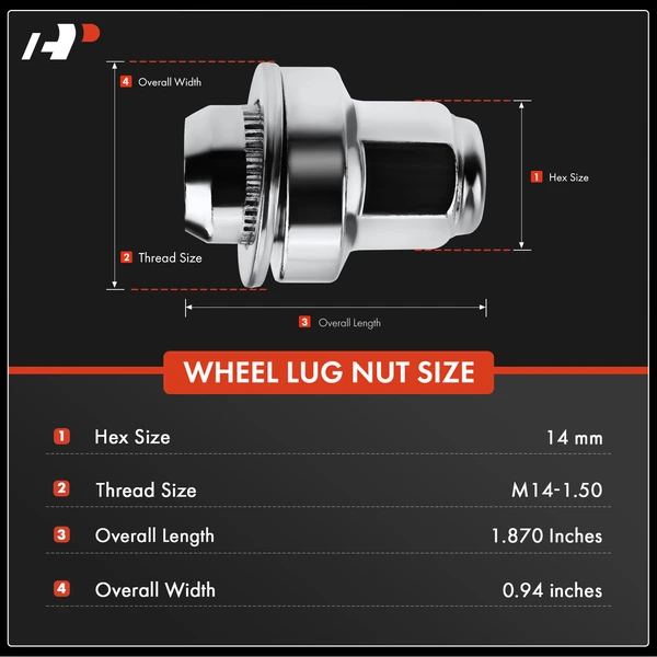 M14-1.5 Wheel Lug Nut for Lexus LC500 2018-2020 LC500h LS460 LS600h