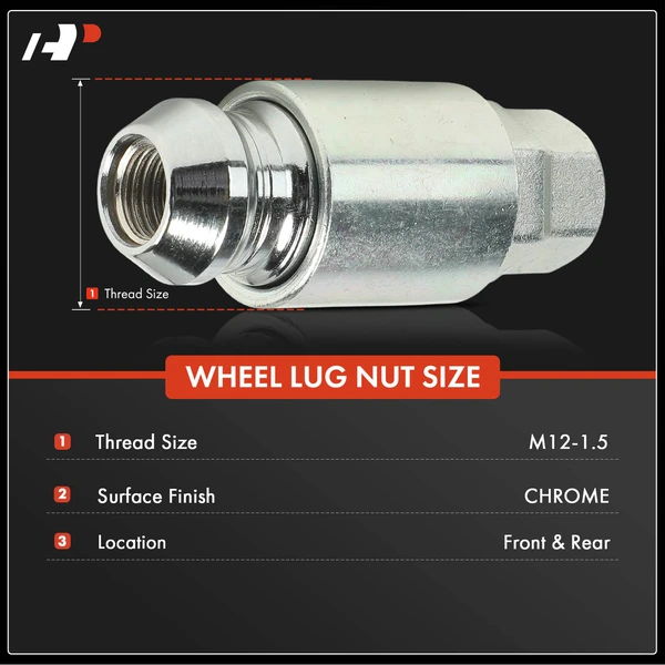 5 Pcs M12-1.5 Wheel Lug Nut for 1988-2019 Nissan Sentra
