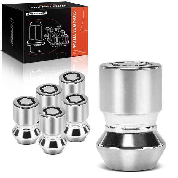 6 Pcs Front & Rear Chrome Wheel Nuts for Ford Bronco 2021-2024