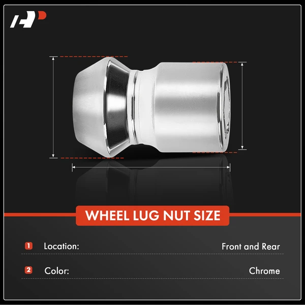 6 Pcs Front & Rear Chrome Wheel Nuts for Ford Bronco 2021-2024