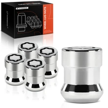 5 Pcs M12x1.5 Front & Rear Wheel Nuts Chrome