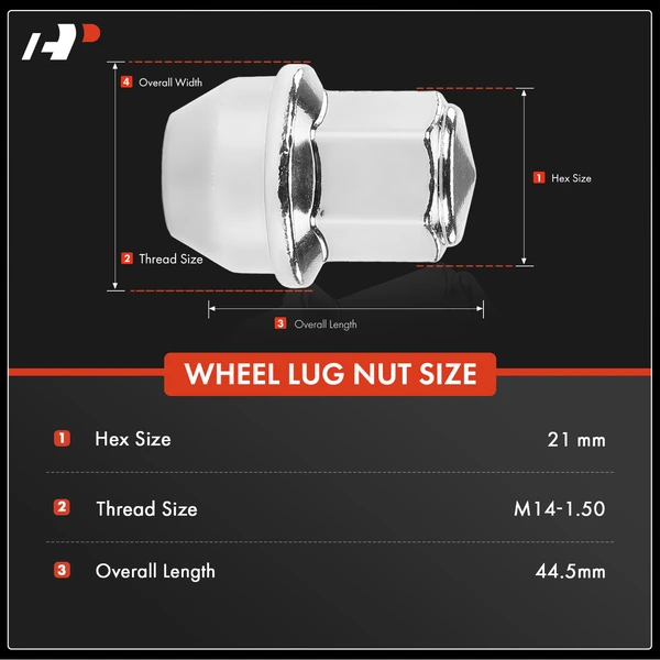 6 Pcs Front or Rear M14-1.5 Wheel Lug Nut for Ford F-150 Transit Lincoln Navigator