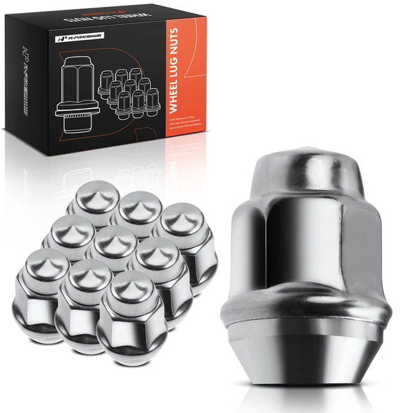 10 Pcs Front or Rear Wheel Lug Nut for 1988-1989 Dodge W100