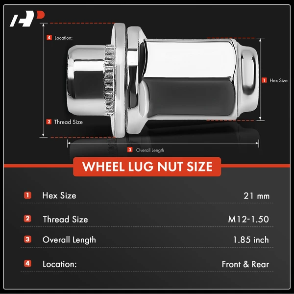 24 Pcs M12-1.5 Wheel Lug Nut for Toyota 4Runner RAV4 Lexus RX400h