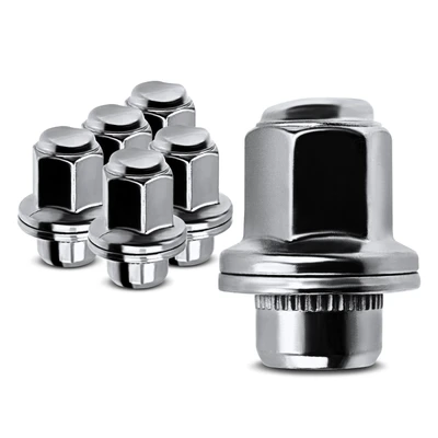 6 Pcs Front or Rear M14-1.5 Wheel Lug Nut
