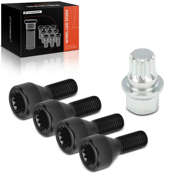 5 Pcs M12-1.5 Wheel Lug Nut for BMW E30 F20 E46 F30 E90 E60 328i xDrive 528i 530xi