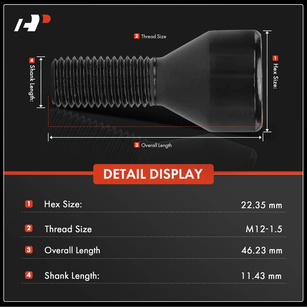 5 Pcs M12-1.5 Wheel Lug Nut for BMW E30 F20 E46 F30 E90 E60 328i xDrive 528i 530xi