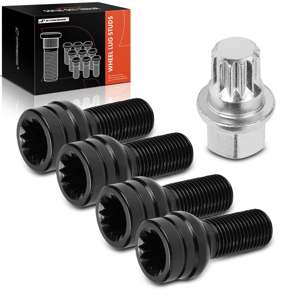 5 Pcs M14-1.5 Wheel Lug Nut for 2015-2016 Audi Q3