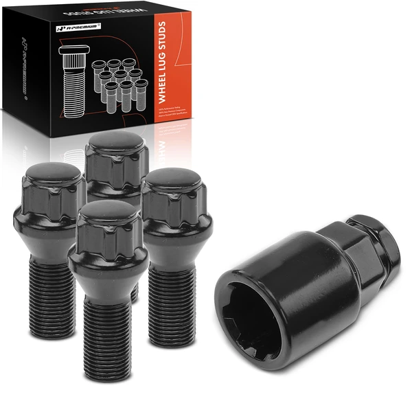5 Pcs M14x1.25 Black Wheel Lug Stud for 2007-2021 Mini Cooper