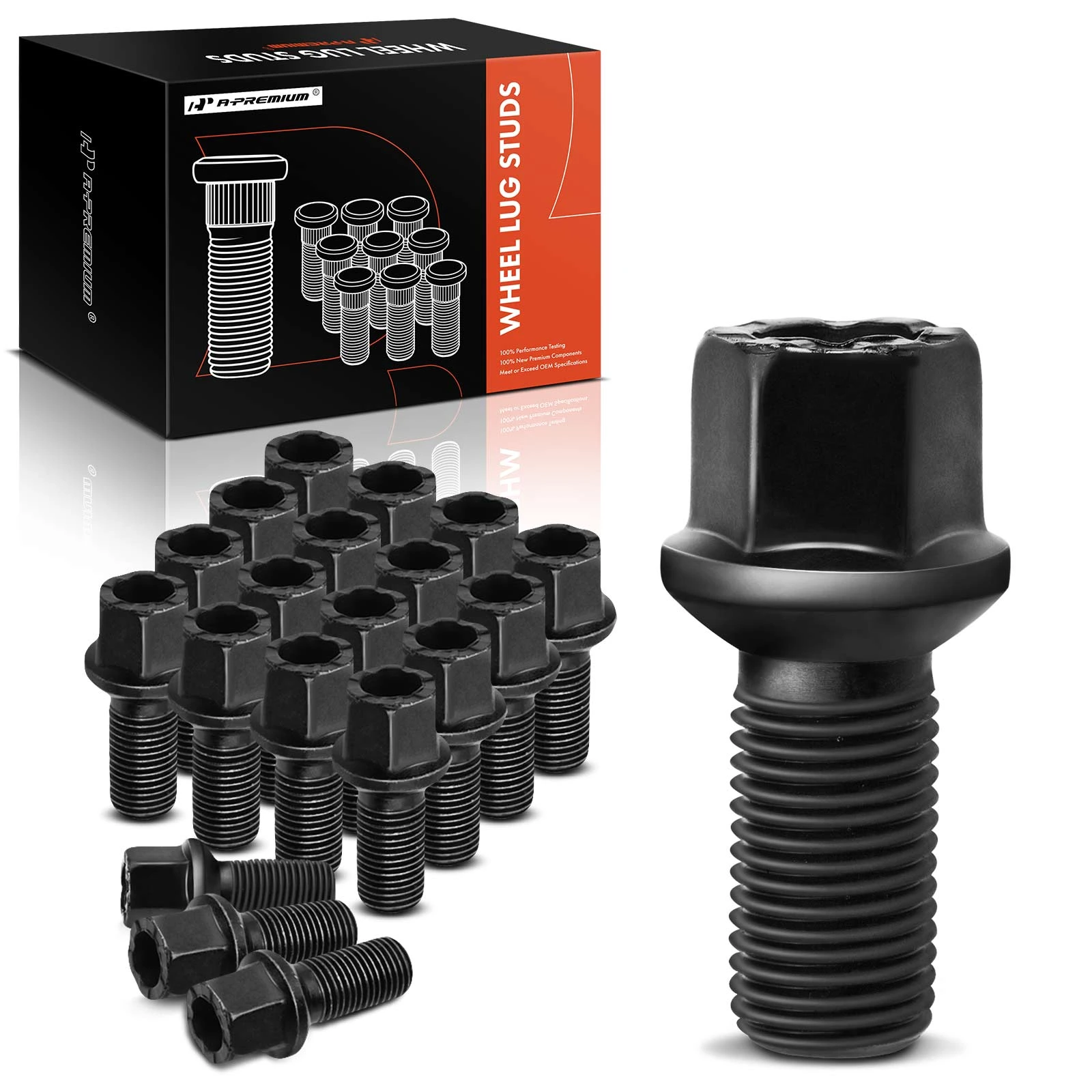 The A-premium 20 Pcs Front & Rear M14-1.50 Wheel Lug Stud for Audi A4 96-20 VW Golf Jetta Image 