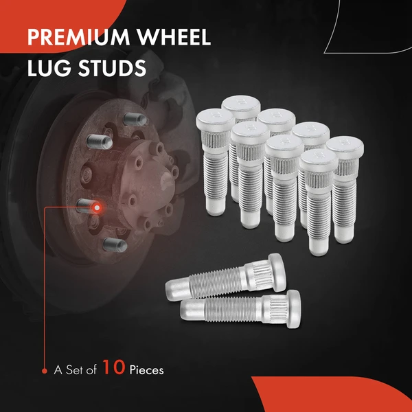 10 Pcs M14-1.50 Wheel Lug Stud for Buick Allure Chevy Pontiac Cadillac