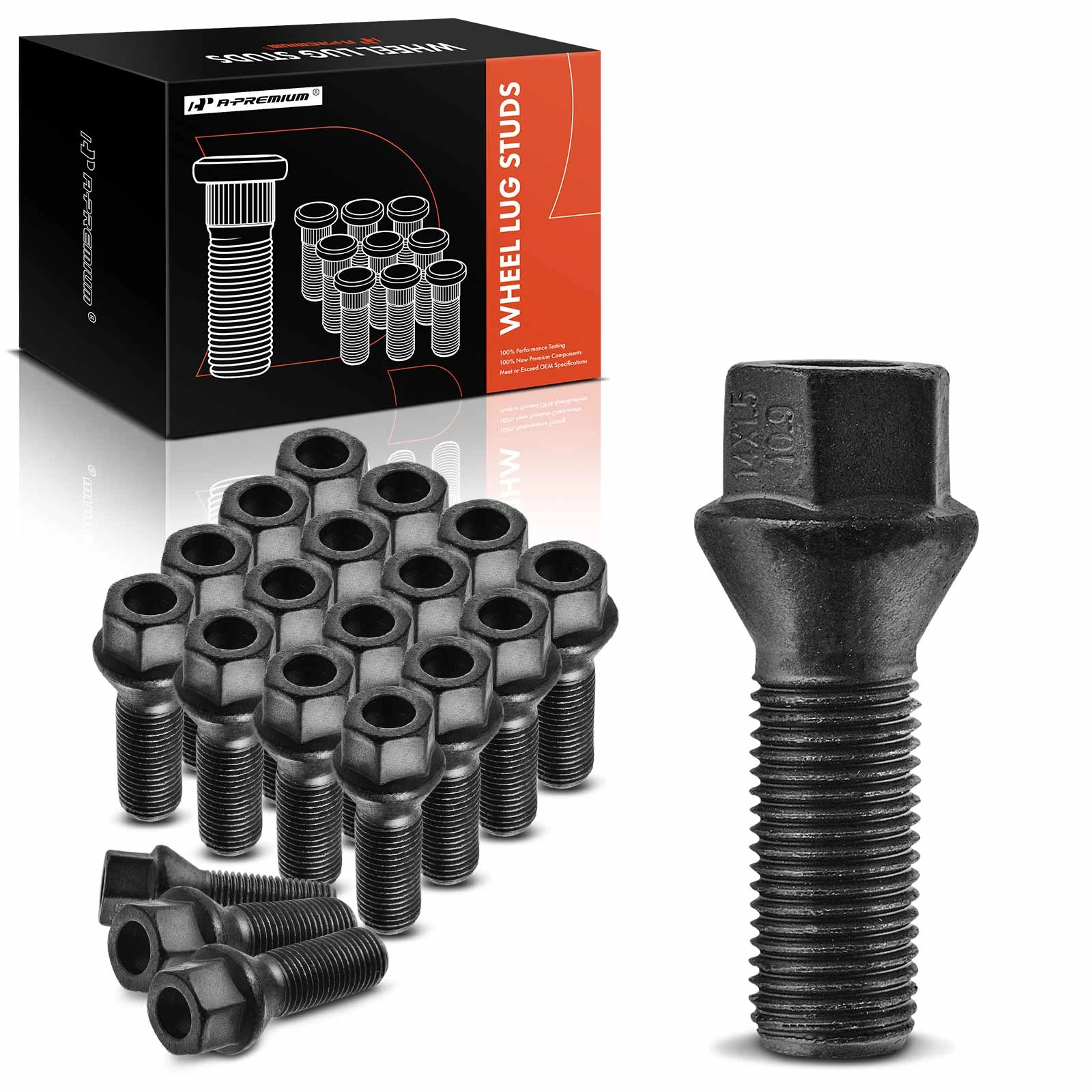 The A-premium 20 Pcs Front & Rear M14-1.50 Wheel Lug Stud for BMW X3 745i 745Li 750i 750Li 760i Image 