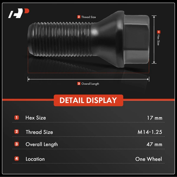 5 Pcs M14-1.25 Wheel Lug Stud for BMW X3 330i 840i 530i Mini Cooper