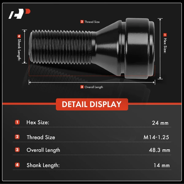 5 Pcs M14-1.25 Wheel Lug Nut for BMW F30 F32 F10 G30 320i xDrive 335i 530i xDrive