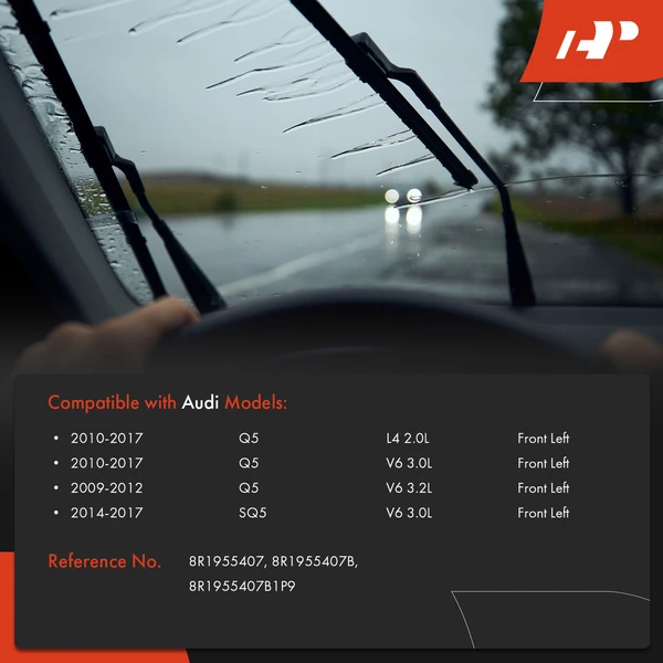 Front Driver Windshield Wiper Arm for Audi Q5 2009-2017 SQ5 L4 2.0L V6 3.0L V6 3.2L