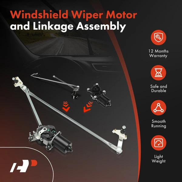 Front Wiper Motor & Linkage Assy for Nissan Frontier 2000-2004 Pathfinder Pickup LHD