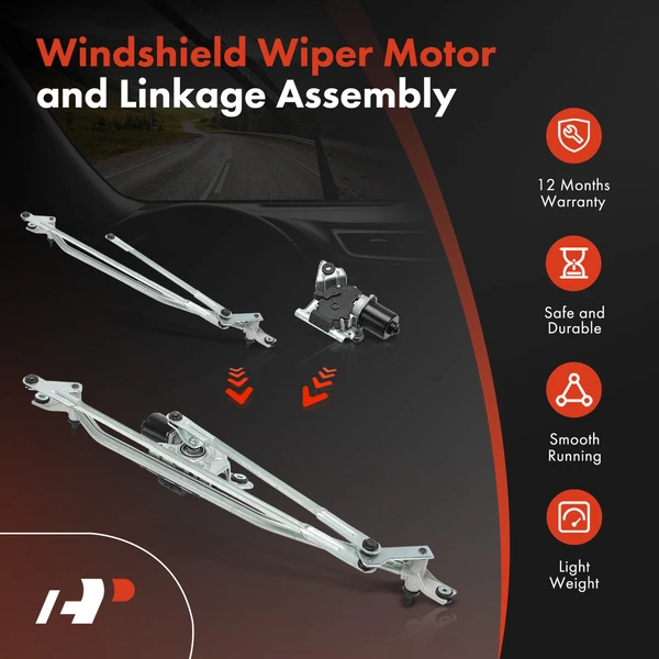Front Wiper Motor & Linkage Assembly for Chevy Silverado 1500 GMC Sierra 1500
