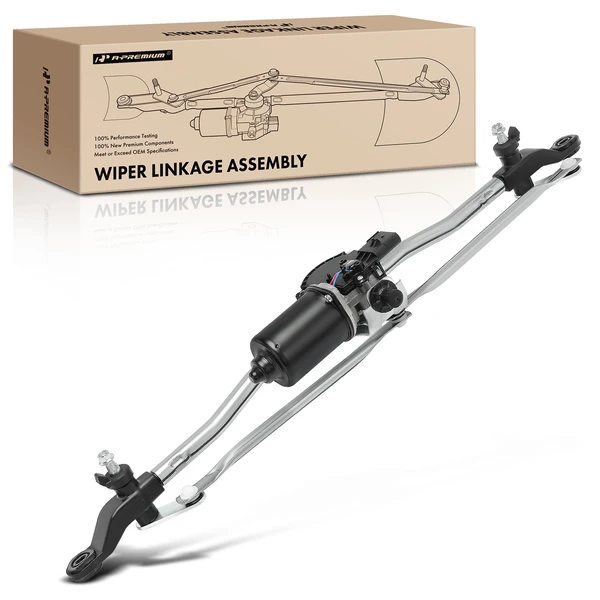 Front Windshield Wiper Linkage & Motor Assembly for 2007-2018 Jeep Wrangler