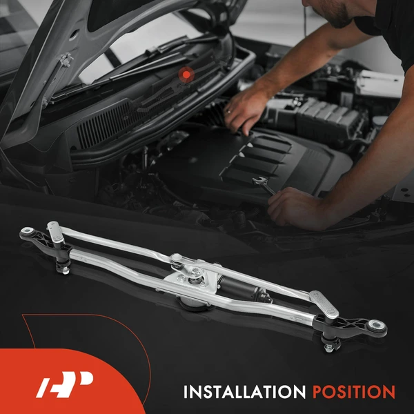 Front Windshield Wiper Linkage & Motor Assembly for Jeep Wrangler JK 2007-2018