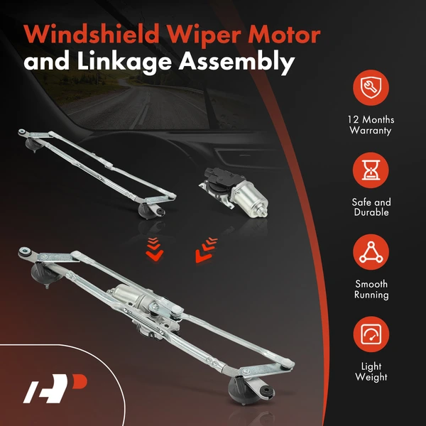 Front Wiper Motor & Linkage Assembly for Jeep Compass 2007-2017 Left Hand Drive