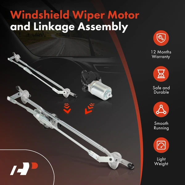 Front Wiper Linkage & Motor Assembly for Hummer H3 06-10 H3T 09-10 Pickup