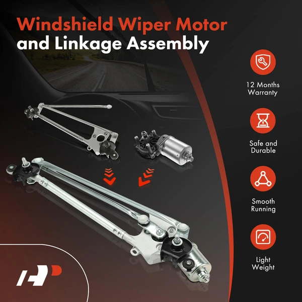 Front Wiper Motor & Linkage Assembly for Toyota RAV4 2006-2014 Left Hand Drive