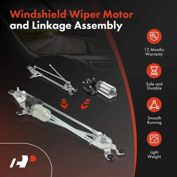 Front Wiper Motor & Linkage Assembly for Toyota Highlander 2010-2013 Left Hand Drive