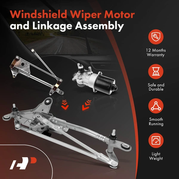 A-Premium APWL0303 Wiper Motor & Linkage Assembly Front Side