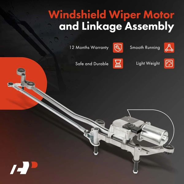 Front Windshield Wiper Linkage with Motor for Audi Q7 2007-2015 SUV 4L1955023C