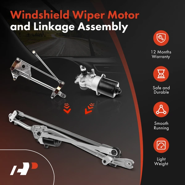 Front Wiper Motor & Linkage Assembly for Chevy Tahoe GMC Yukon Cadillac 2021-2023